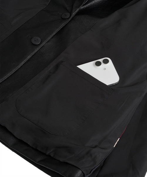 FTW(エフティダブリュー)の「F/LEATHER TAILORED JACKET(テーラードジャケット・レディース・ブラック・SMALL/LARGE/MEDIUM)」の5枚目の写真