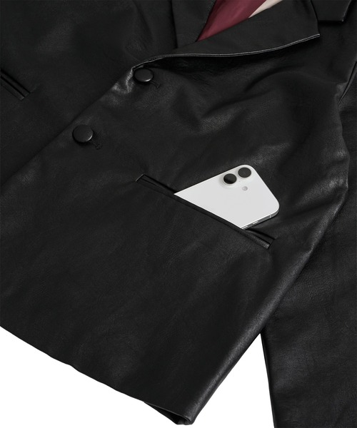 FTW(エフティダブリュー)の「F/LEATHER TAILORED JACKET(テーラードジャケット・レディース・ブラック・SMALL/LARGE/MEDIUM)」の8枚目の写真