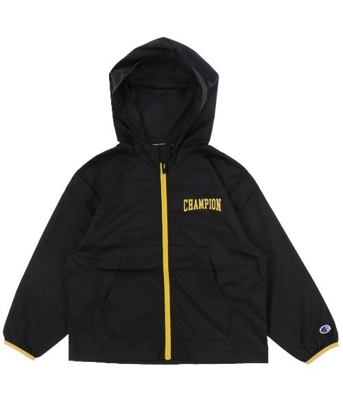 Champion（チャンピオン）の「チャンピオン  チャンピオン ウインドジャケット_Champion POCKETABLE JACKET（ナイロンジャケット・キッズ・ブラック/ネイビー・120cm/130cm/140cm/150cm/160cm）」の2枚目の写真