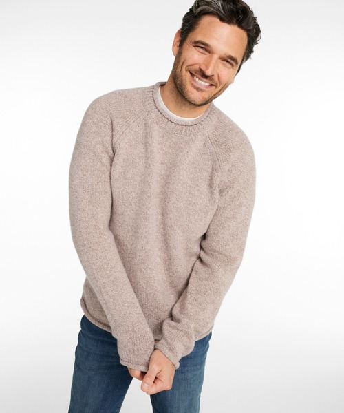 L.L.Bean（エルエルビーン）の「ビーンズ・クラシック・ラグ・ウール・セーター、ロールネック 米国フィット・レギュラー（ニット/セーター・メンズ・チャコール/ベージュ/ネイビー・SMALL/MEDIUM/LARGE）」の5枚目の写真