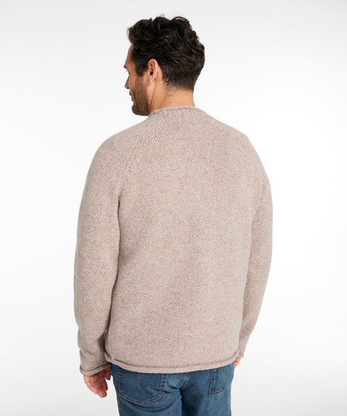 L.L.Bean（エルエルビーン）の「ビーンズ・クラシック・ラグ・ウール・セーター、ロールネック 米国フィット・レギュラー（ニット/セーター・メンズ・チャコール/ベージュ/ネイビー・SMALL/MEDIUM/LARGE）」の6枚目の写真