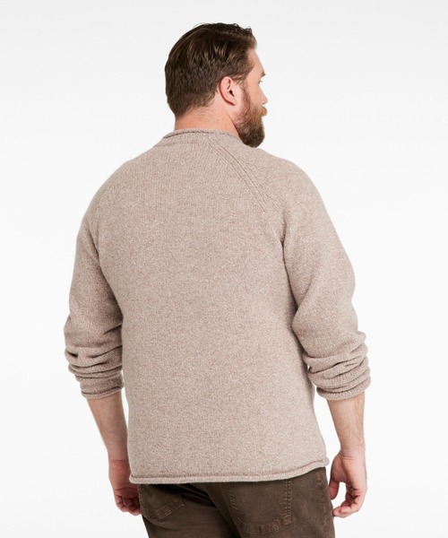 L.L.Bean（エルエルビーン）の「ビーンズ・クラシック・ラグ・ウール・セーター、ロールネック 米国フィット・レギュラー（ニット/セーター・メンズ・チャコール/ベージュ/ネイビー・SMALL/MEDIUM/LARGE）」の8枚目の写真