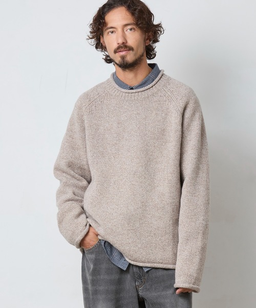 セール】ビーンズ・クラシック・ラグ・ウール・セーター、ロールネック