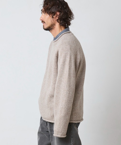 L.L.Bean（エルエルビーン）の「ビーンズ・クラシック・ラグ・ウール・セーター、ロールネック 米国フィット・レギュラー（ニット/セーター・メンズ・チャコール/ベージュ/ネイビー・SMALL/MEDIUM/LARGE）」の11枚目の写真