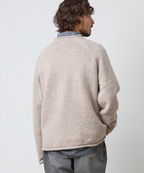 L.L.Bean（エルエルビーン）の「ビーンズ・クラシック・ラグ・ウール・セーター、ロールネック 米国フィット・レギュラー（ニット/セーター・メンズ・チャコール/ベージュ/ネイビー・SMALL/MEDIUM/LARGE）」の12枚目の写真