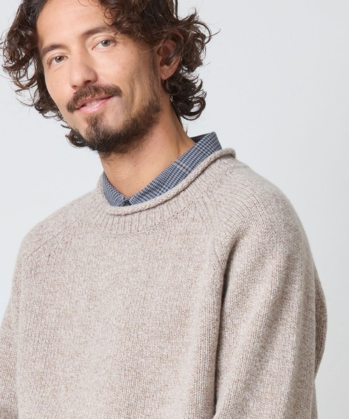 L.L.Bean（エルエルビーン）の「ビーンズ・クラシック・ラグ・ウール・セーター、ロールネック 米国フィット・レギュラー（ニット/セーター・メンズ・チャコール/ベージュ/ネイビー・SMALL/MEDIUM/LARGE）」の18枚目の写真