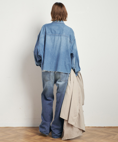 AP STUDIO JOHNBULL ジョンブル デニムクロップドシャツ AP STUDIO｜【JOHNBULL/ジョンブル】デニムクロップドシャツ