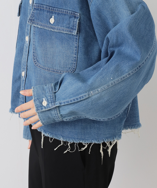 Johnbull デニムクロップドシャツ Mサイズ JOHNBULL/ジョンブル】デニムクロップドシャツ（シャツ