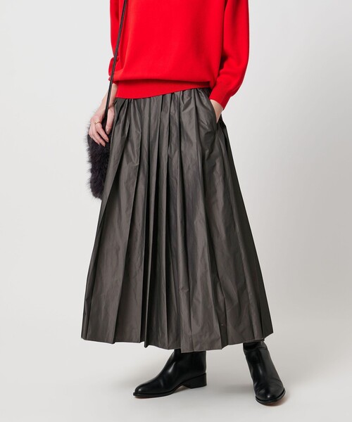 ★限定タイムセール★極美品♡UNITEDARROWS♡シャンブレータフタプリーツ シャンブレー タフタ プリーツ スカート（スカート）｜UNITED ARROWS