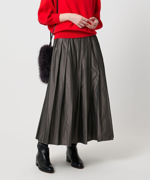 UNITED ARROWS シャンブレー タフタ プリーツスカート シャンブレー タフタ プリーツ スカート