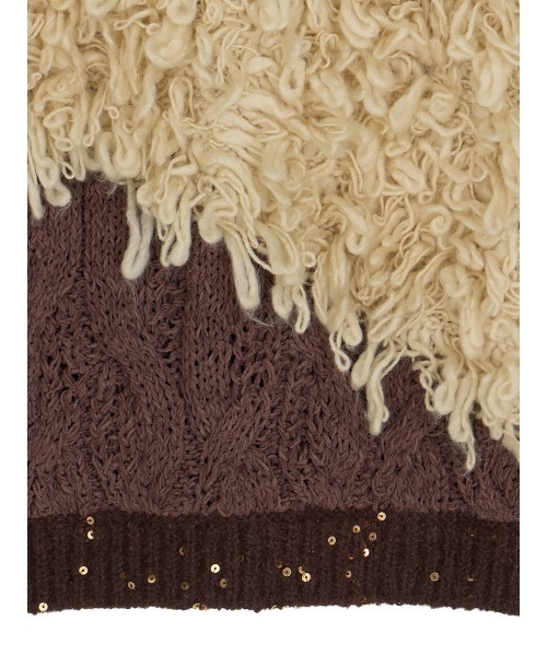 UND MIX YARN PATCHWORK KNIT CARDIGAN（カーディガン/ボレロ）｜Ameri