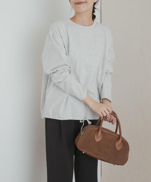 URBAN RESEARCH DOORS（アーバンリサーチドアーズ）の「ヘムドロストロングスリーブプルオーバー（Tシャツ/カットソー・レディース・チャコールグレー/オートミール/ライトカーキ・MEDIUM）」の11枚目の写真