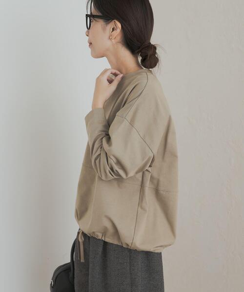 URBAN RESEARCH DOORS（アーバンリサーチドアーズ）の「ヘムドロストロングスリーブプルオーバー（Tシャツ/カットソー・レディース・チャコールグレー/オートミール/ライトカーキ・MEDIUM）」の16枚目の写真