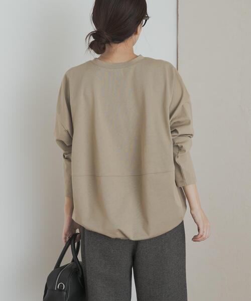 URBAN RESEARCH DOORS（アーバンリサーチドアーズ）の「ヘムドロストロングスリーブプルオーバー（Tシャツ/カットソー・レディース・チャコールグレー/オートミール/ライトカーキ・MEDIUM）」の17枚目の写真