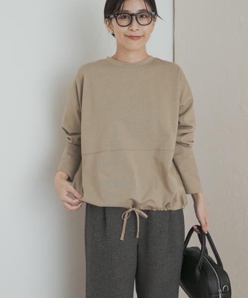 URBAN RESEARCH DOORS（アーバンリサーチドアーズ）の「ヘムドロストロングスリーブプルオーバー（Tシャツ/カットソー・レディース・チャコールグレー/オートミール/ライトカーキ・MEDIUM）」の20枚目の写真