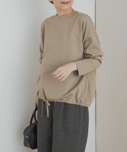 URBAN RESEARCH DOORS（アーバンリサーチドアーズ）の「ヘムドロストロングスリーブプルオーバー（Tシャツ/カットソー・レディース・チャコールグレー/オートミール/ライトカーキ・MEDIUM）」の22枚目の写真