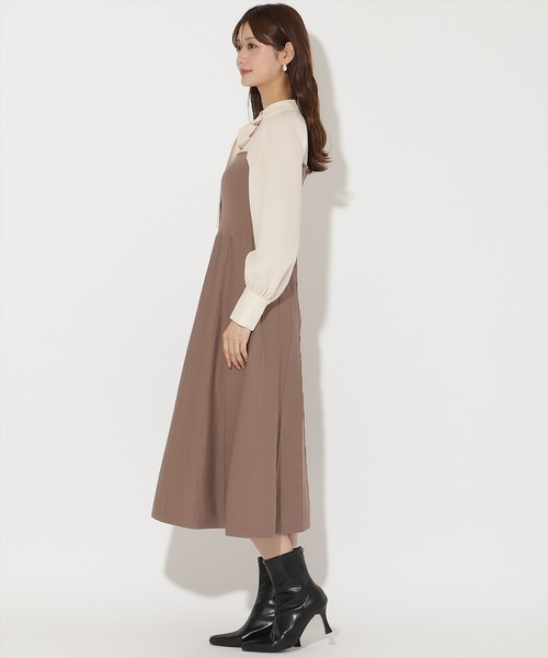 AND COUTURE(アンドクチュール)の「ボウタイ×ニットドッキングワンピース(ワンピース・レディース・ブラック/ダークブラウン・FREE)」の20枚目の写真