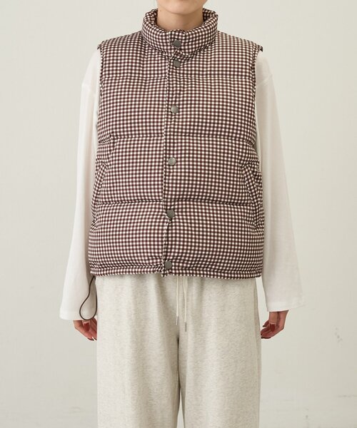 CIAOPANIC TYPY(チャオパニックティピー)の「【UNISEX】ギンガムチェック中綿ベスト(ベスト・レディース・ネイビー/レッド/ブラウン・MEDIUM/LARGE)」の17枚目の写真