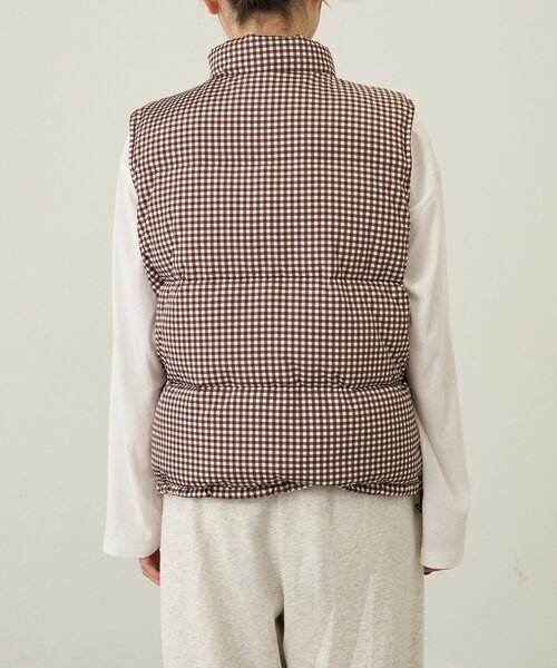 CIAOPANIC TYPY(チャオパニックティピー)の「【UNISEX】ギンガムチェック中綿ベスト(ベスト・レディース・ネイビー/レッド/ブラウン・MEDIUM/LARGE)」の16枚目の写真