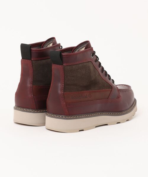 Timberland(ティンバーランド)の「Timberland ティンバーランド BRITTON MILLS MID LACE WP BOOT【防水】メンズブーツ(ブリットンミルズミッドウォータープルーフブーツ) A6CE2 EIW バーガンディ(ブーツ・メンズ・ダークブラウン・28.0cm/27.0cm/26.0cm/25.0cm)」の2枚目の写真