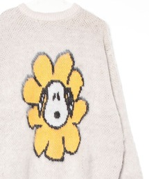 PEANUTS（ピーナッツ）の「【72】【PEANUTS/ピーナッツ】フラワーモチーフ シャギーニット（ニット/セーター・レディース）」