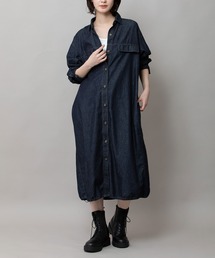 Munich（ミューニック）の「6ozスラブデニムシャツワンピース/ライトアウター（ワンピース）」