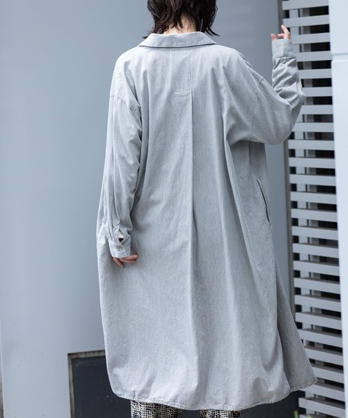 Munich（ミューニック）の「6ozスラブデニムシャツワンピース/ライトアウター（ワンピース・レディース・インディゴブルー/ライトグレー/ブラック・FREE）」の22枚目の写真