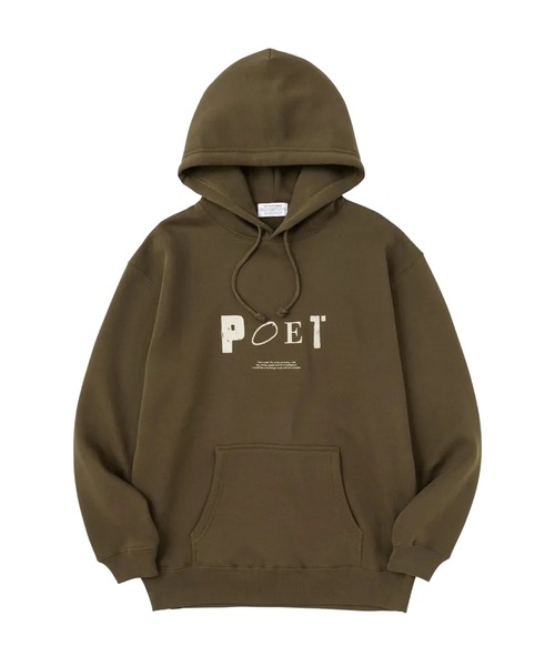 POET MEETS DUBWISE（ポエットミーツダブワイズ）の「【POET MEETS DUBWISE/ポエトミーツダブワイズ】 POET Hoodie（パーカー・メンズ・グレー/オリーブ・XL/M/L）」の2枚目の写真