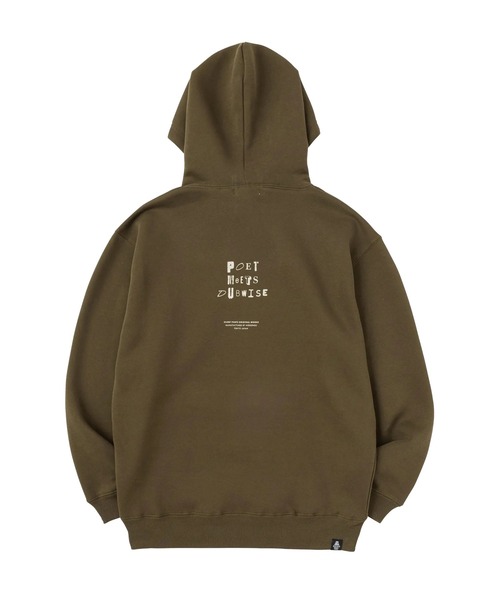 POET MEETS DUBWISE（ポエットミーツダブワイズ）の「【POET MEETS DUBWISE/ポエトミーツダブワイズ】 POET Hoodie（パーカー・メンズ・グレー/オリーブ・XL/M/L）」の4枚目の写真