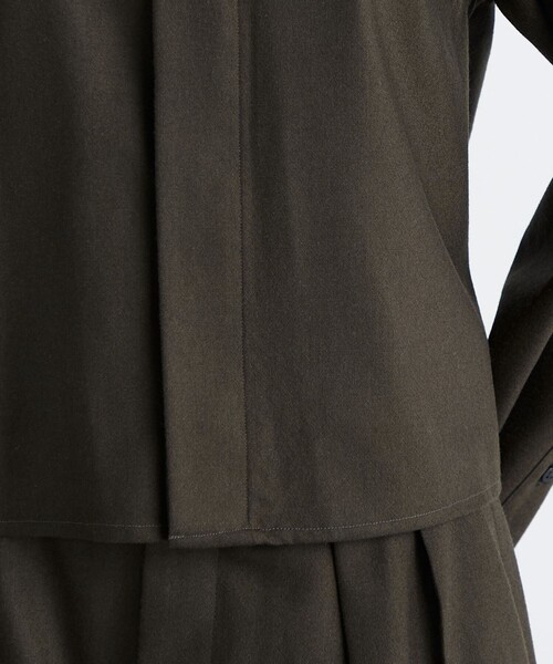 EDITION（エディション）の「ウールメルトンポプリン クロップドシャツ（シャツ/ブラウス・レディース・ブラック系その他/ダークブラウン・36/34）」の10枚目の写真