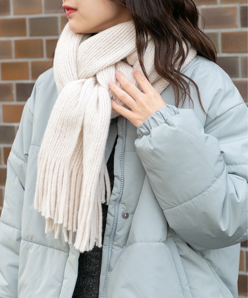 ITEMS URBANRESEARCH（アイテムズ アーバンリサーチ）の「グリッターソフトラッセルストール（マフラー・レディース・ラベンダー/チャコールグレー/アイボリー・-）」の16枚目の写真