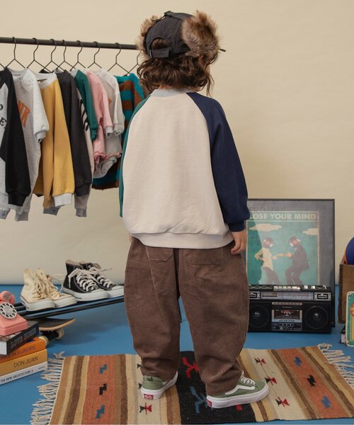 BREEZE（ブリーズ）の「バルーンタックコーデュロイパンツ_ジュニア対応（その他パンツ・キッズ・チャコール/ブラウン/ピンク/サックスブルー・80/90/100/110/120/130/140/150）」の6枚目の写真