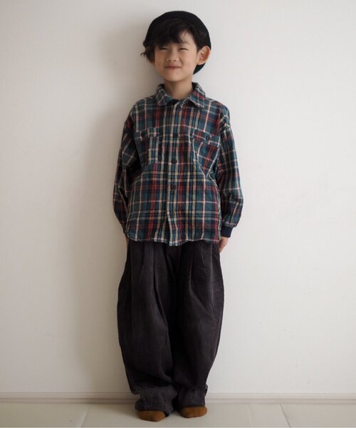 BREEZE（ブリーズ）の「バルーンタックコーデュロイパンツ_ジュニア対応（その他パンツ・キッズ・チャコール/ブラウン/ピンク/サックスブルー・80/90/100/110/120/130/140/150）」の11枚目の写真