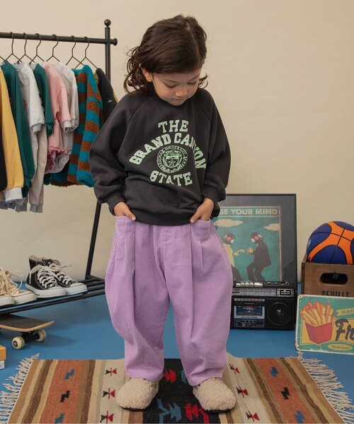 BREEZE（ブリーズ）の「バルーンタックコーデュロイパンツ_ジュニア対応（その他パンツ・キッズ・チャコール/ブラウン/ピンク/サックスブルー・80/90/100/110/120/130/140/150）」の12枚目の写真