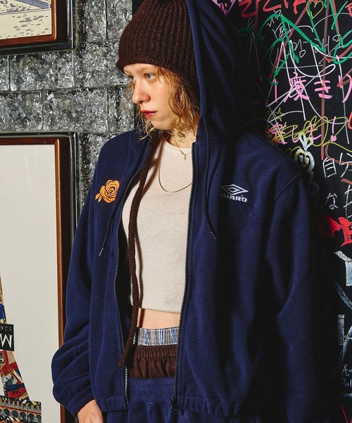 UMBRO × ROSE BUD)ZIP-UP FLEECE HOODIE（パーカー）｜UMBRO（アンブロ