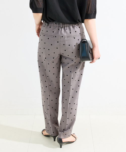 B.C STOCK（ベーセーストック）の「《追加》手洗い可 / ドットフロッキースティックパンツ（スラックス・レディース・ブラック/チャコールグレー・SMALL/MEDIUM）」の7枚目の写真