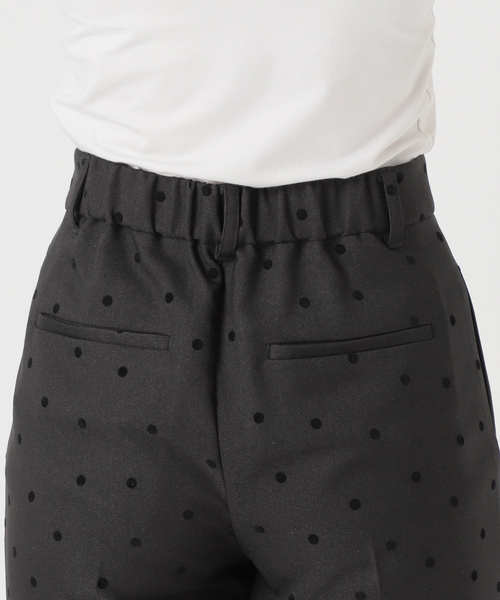 追加》手洗い可 / ドットフロッキースティックパンツ（スラックス