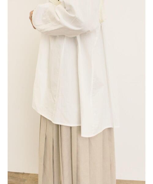 Samansa Mos2（サマンサ モスモス）の「花柄ニット+布帛切替チュニック（ニット/セーター・レディース・モカ/オレンジ/キナリ/ブラック/カーキ・F）」の15枚目の写真