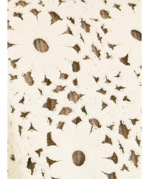 Samansa Mos2（サマンサ モスモス）の「花柄ニット+布帛切替チュニック（ニット/セーター・レディース・モカ/オレンジ/キナリ/ブラック/カーキ・F）」の17枚目の写真