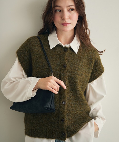 ミックスカラーニットベスト（ベスト）｜Lunea（ルネア）の