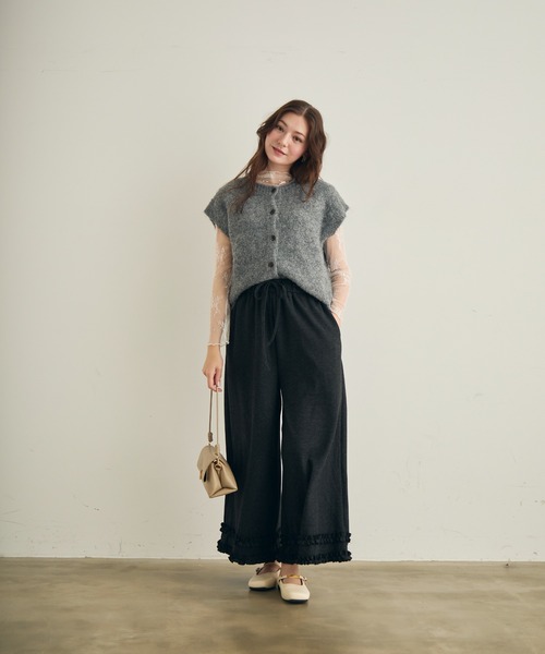 Lunea（ルネア）の「ミックスカラーニットベスト（ベスト・レディース・オリーブ/グレー・FREE）」の21枚目の写真