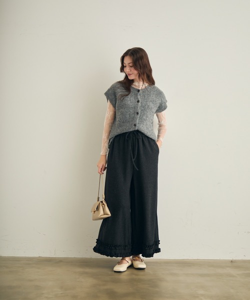 Lunea（ルネア）の「ミックスカラーニットベスト（ベスト・レディース・オリーブ/グレー・FREE）」の22枚目の写真