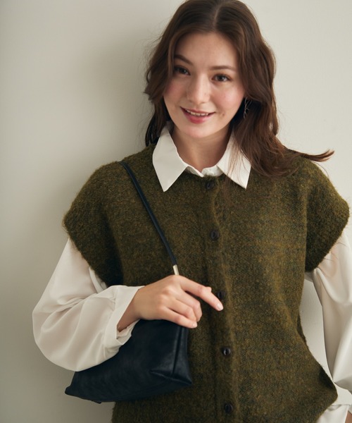 ミックスカラーニットベスト（ベスト）｜Lunea（ルネア）の