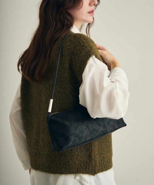 Lunea（ルネア）の「ミックスカラーニットベスト（ベスト・レディース・オリーブ/グレー・FREE）」の9枚目の写真