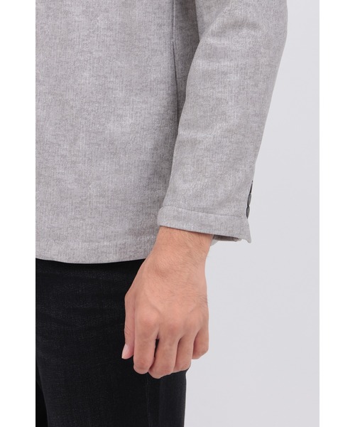 HIGH STREET(ハイストリート)の「ヒートパフォーマーノーカラーJK(ノーカラージャケット・メンズ・ブラック/グレー/ネイビー・MEDIUM/LARGE/LL)」の8枚目の写真