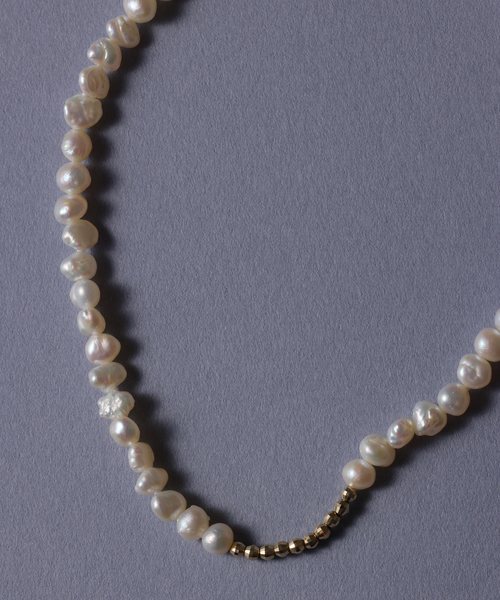 ミラーボール*サザレパールネックレス K10（ネックレス）｜Lilas（リラ