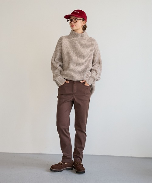 BAYFLOW（ベイフロー）の「[裏起毛で暖かい]コンフォートウォームパンツ（その他パンツ・レディース・ブラック/アイボリー/グレイッシュベージュ/ダークブラウン・SMALL/MEDIUM）」の6枚目の写真