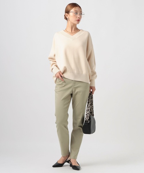 BAYFLOW（ベイフロー）の「[裏起毛で暖かい]コンフォートウォームパンツ（その他パンツ・レディース・ブラック/アイボリー/グレイッシュベージュ/ダークブラウン・SMALL/MEDIUM）」の7枚目の写真