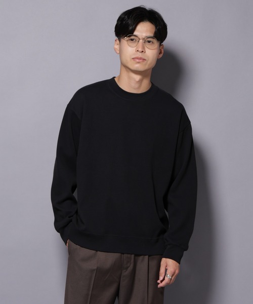 NANO universe（ナノユニバース）の「コットンガーメントダイサーマルクルーネックプルオーバー（Tシャツ/カットソー・メンズ・ベージュ/ブラック/チャコール/ブラウン・M/L）」の2枚目の写真