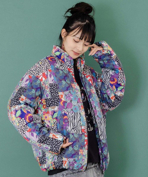 ドット柄虹色ショートジャケット ScoLar（スカラー）の「153694：スカラー柄展開 中綿シンサレート